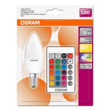 Dimmbare LED-RGBW-Glühbirne STAR E14/4,5W/230V 2700K + Fernsteuerung - Osram