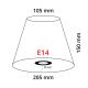 Eglo 49432 - Lampenschirm VINTAGE bestickt rot E14 Durchmesser 20,5 cm
