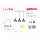 Lindby - Hängeleuchte an Schnur FRANCES 3xE27/60W/230V