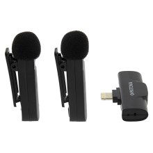 PATONA - SET 2x Drahtloses Mikrofon mit einem Clip für iPhones USB-C 5V
