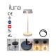 Redo 90306 - Dimmbare LED-Tischlampe mit Touch-Funktion ILUNA LED/2,5W/5V 2700-3000K 3000 mAh IP65 weiß