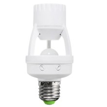 Sensor PIR für E27 Glühbirne weiß