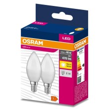 SET 2x LED-Glühbirne B35 E14/4,9W/230V 3000K - Osram