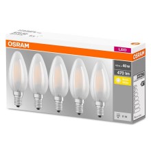 SET 5x LED Glühbirne VINTAGE E14/4W/230V 2700K - Osram