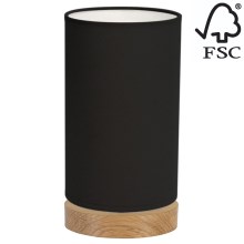 Tischlampe FIRE 1xE27/25W/230V Kiefer/schwarz – FSC-zertifiziert